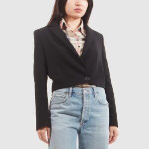 NWOT Maje Cropped Black Blazer, Size S/M